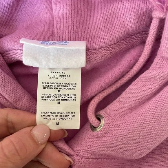 Vintage Champion Reverse Weave Hoodie Sweatshirt Size Medium Bubble Gum Pink - Picture 7 of 7